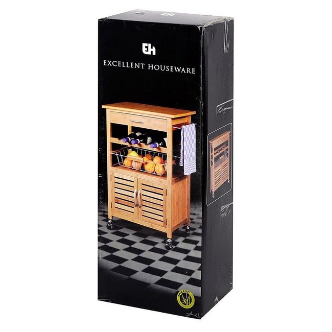 Keukentrolley bamboe