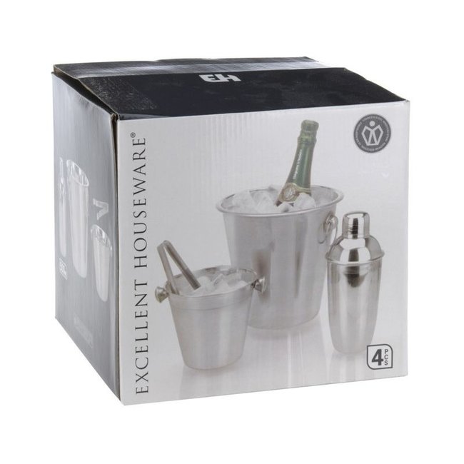 Excellent Houseware Roestvrijstalen Barset - 4dlg