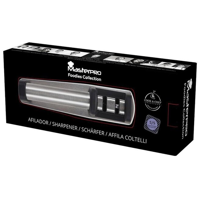 Bergner Masterpro Messenslijper RVS - met 2 slijpkoppen