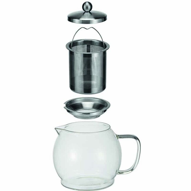 Haushalt International Glazen Theepot met filter - 1.2 liter