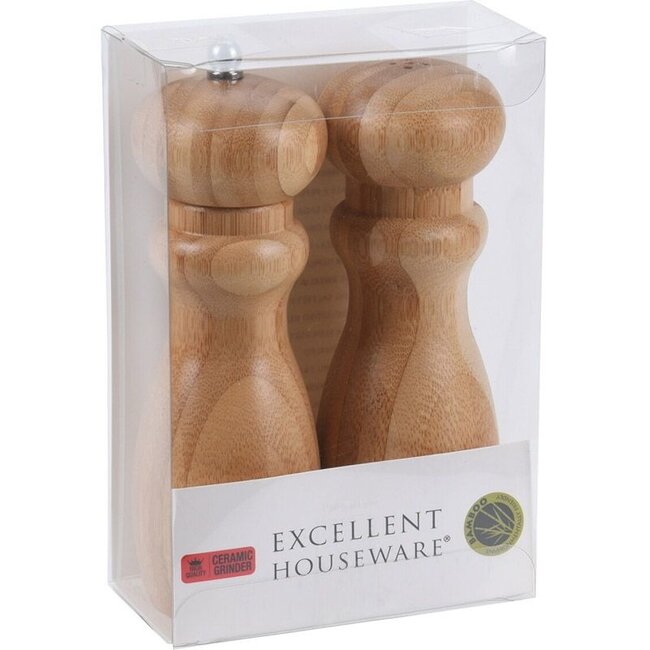 Excellent Houseware Peper & Zoutmolen - bamboe