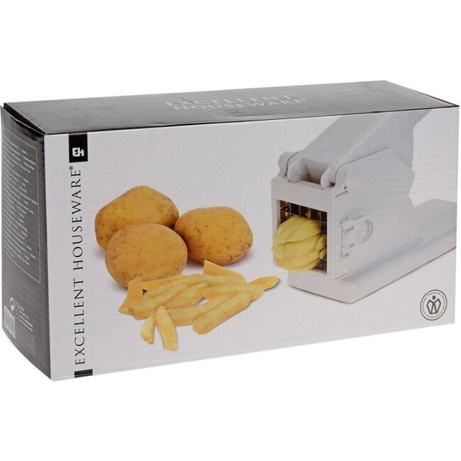 Excellent Houseware Aardappelsnijder - RVS - wit