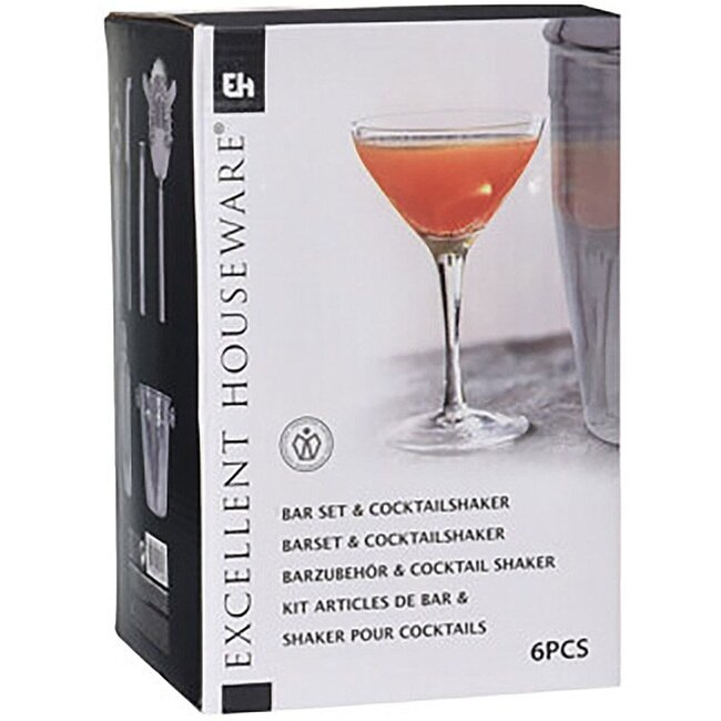 Excellent Houseware Cocktail Set -  6 delig - RVS