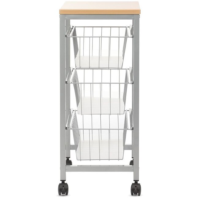 Duett Keukentrolley op Wieltjes - 3 Lades - Hout