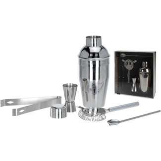 Excellent Houseware Cocktailshakerset - RVS - 5 dlg