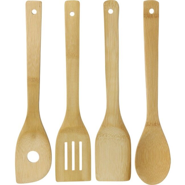 Excellent Houseware Bamboe Keukengerei - houten spatels