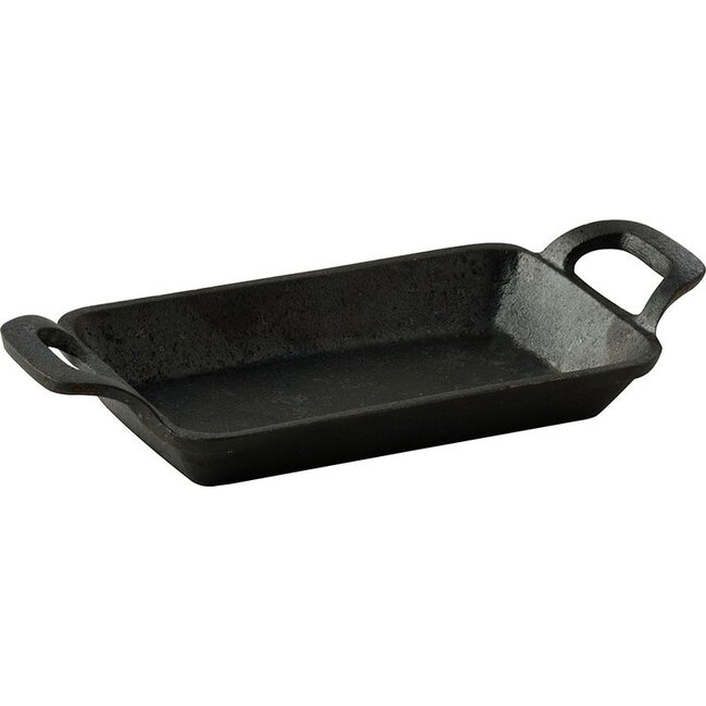 Bergner Masterpro Rechthoekige Mini Pan - met Serveerplank -Gietijzer
