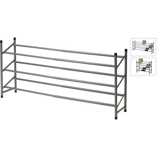 Storage Solutions Uitschuifbaar Schoenenrek - 61 tot 115 cm - 3 laags