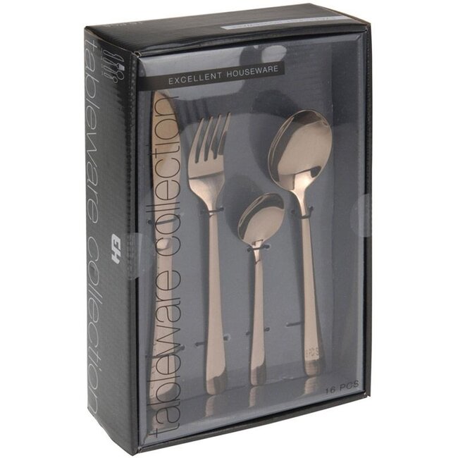 Excellent Houseware Bestekset 16dlg - Koper