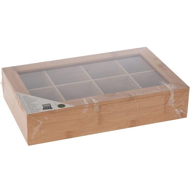 Ceruzo Bamboe Theedoos - 8 vakjes