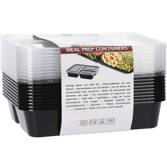 Ceruzo Meal Prep Bakjes 10 stuks - 3 compartimenten