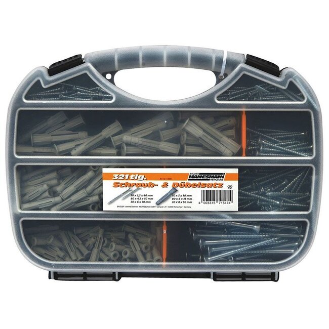 Brudermannesmann Brüder Mannesmann Schroeven- en pluggenset in koffer (321 delig)