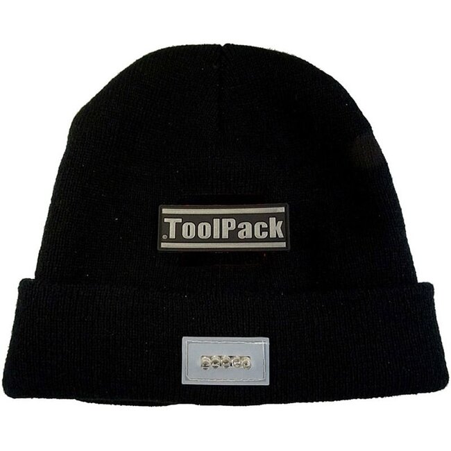 Toolpack ToolPack Werkmuts met LED-verlichting - zwart