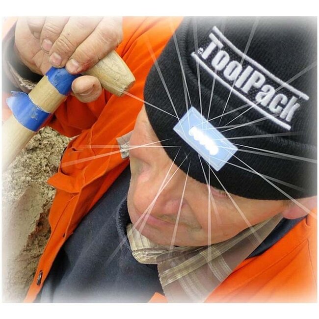 Toolpack ToolPack Werkmuts met LED-verlichting - zwart