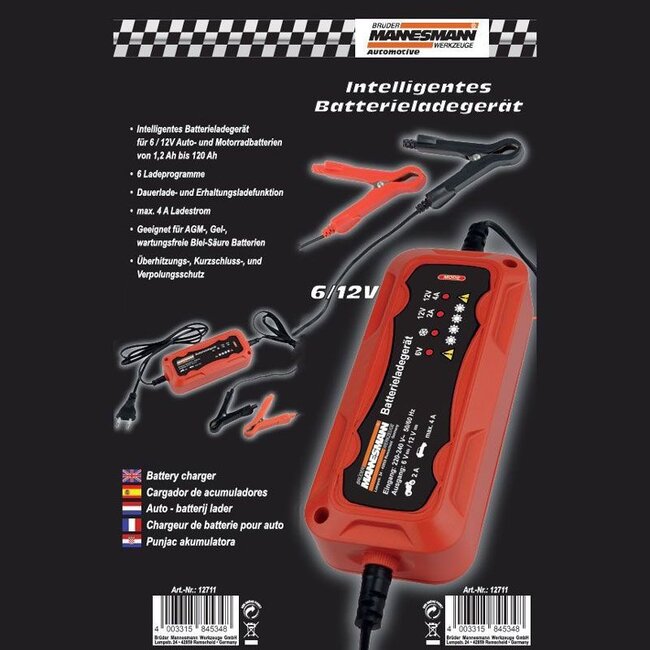Brudermannesmann Brüder Mannesmann Acculader 6 en 12 Volt