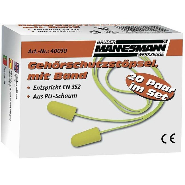 Brudermannesmann Brüder Mannesmann  Oordopjes  set 20 paar