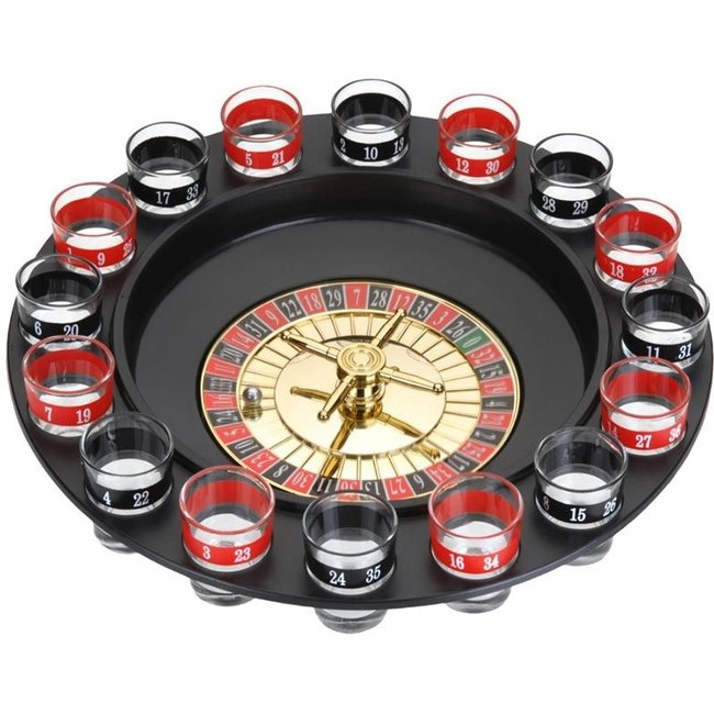 Roulette Drankspel - 16 shotglaajes