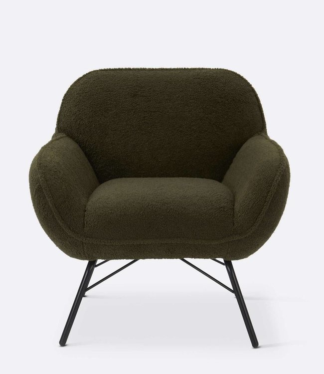 Loods 5 Fauteuil teddy groen
