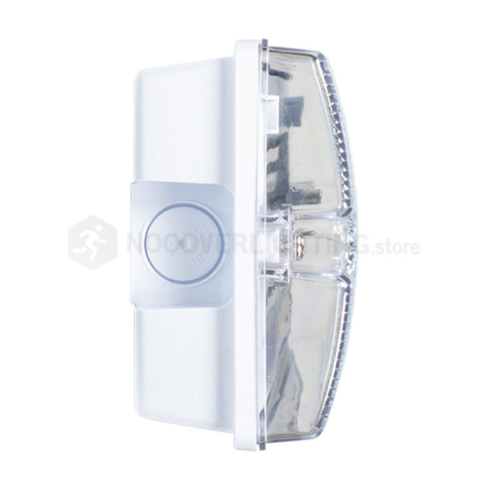 NC3-65SW - 3 watt noodverlichting LED opbouw met transparante kap incl. set pictogrammen en LiFePO4 accupack