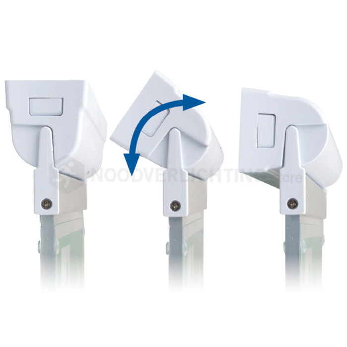 LP4-2-20S1 - 2 watt noodverlichting LED opbouw kantelbaar incl. set pictogrammen en LiFePo4 accupack