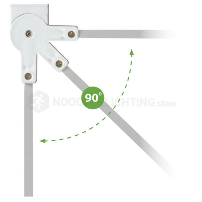 NC2-20S1 - 2 watt noodverlichting LED opbouw kantelbaar incl. set pictogrammen en LiFePo4 accupack