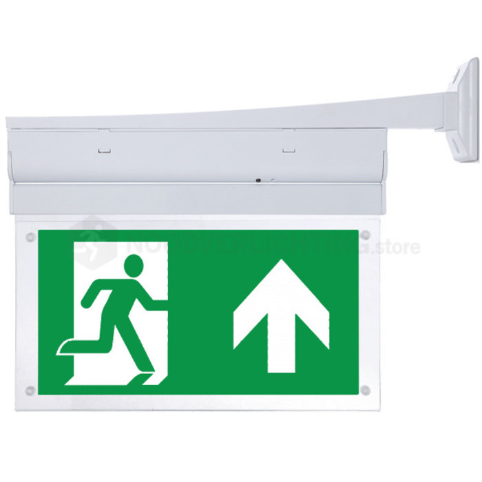 NC2-20S1 - 2 watt noodverlichting LED opbouw kantelbaar incl. set pictogrammen en LiFePo4 accupack