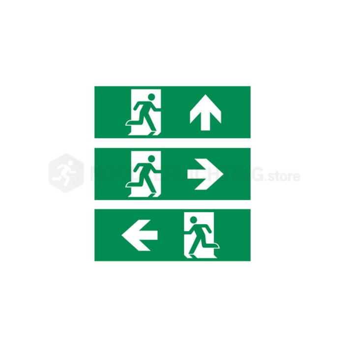 LP4-4-65S - 4 watt noodverlichting LED opbouw waterdicht incl. set pictogrammen en LiFePo4 accupack