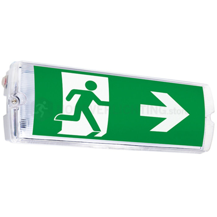 LP4-3-65S - 3 watt noodverlichting LED opbouw waterdicht incl. set pictogrammen en LiFePO4 accupack