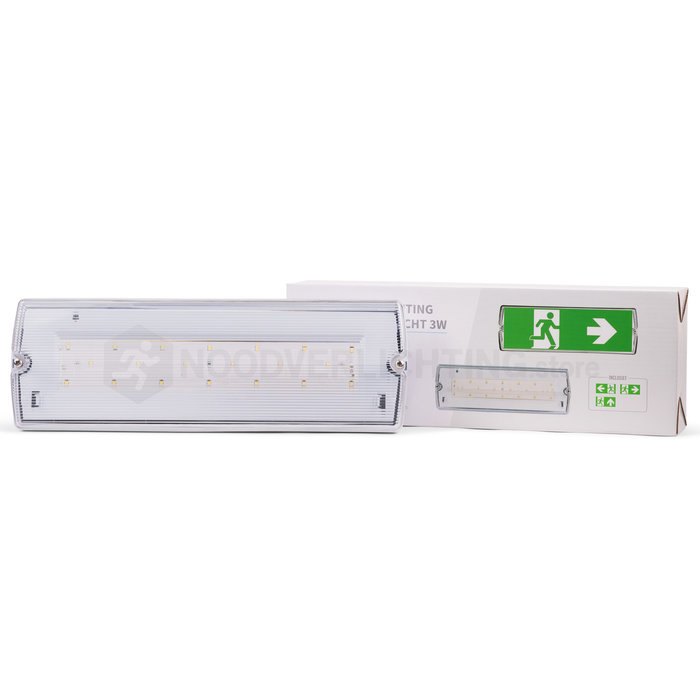 LP4-3-65S - 3 watt noodverlichting LED opbouw waterdicht incl. set pictogrammen en LiFePO4 accupack