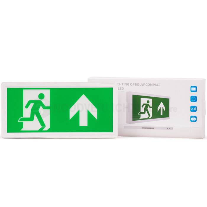 LP4-3-20S4 - 3 watt noodverlichting LED opbouw compact route&oriëntatieverlichting incl. set pictogrammen en LiFePo4 accupack