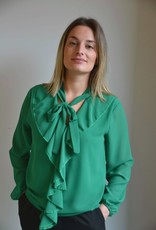 Groene blouse met strik