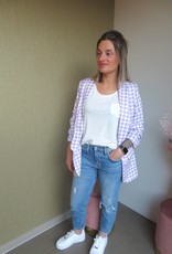 Pied de poule blazer lila