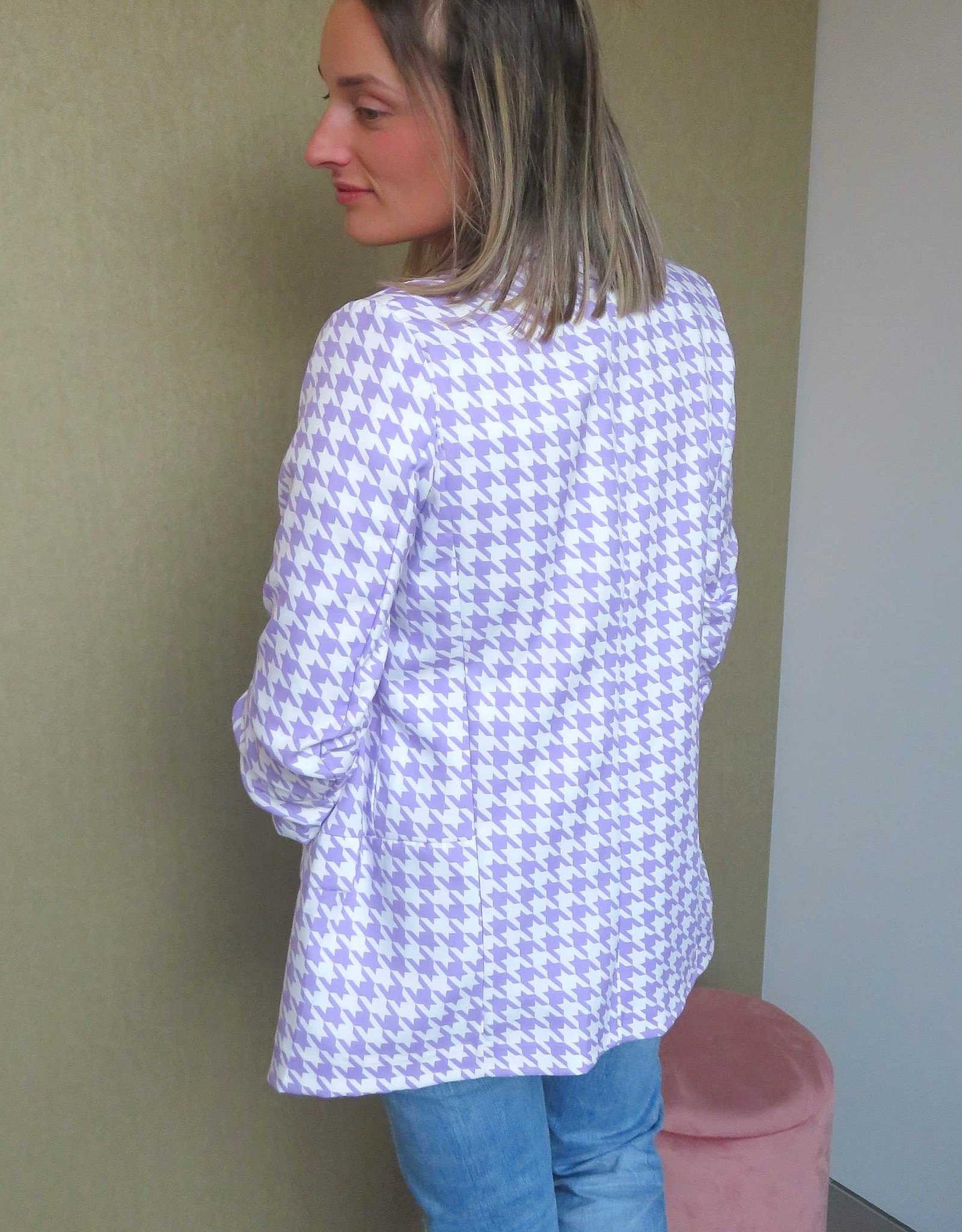 Pied de poule blazer lila