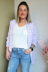 Pied de poule blazer lila