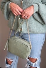 Miss terre Cross body bag green daim