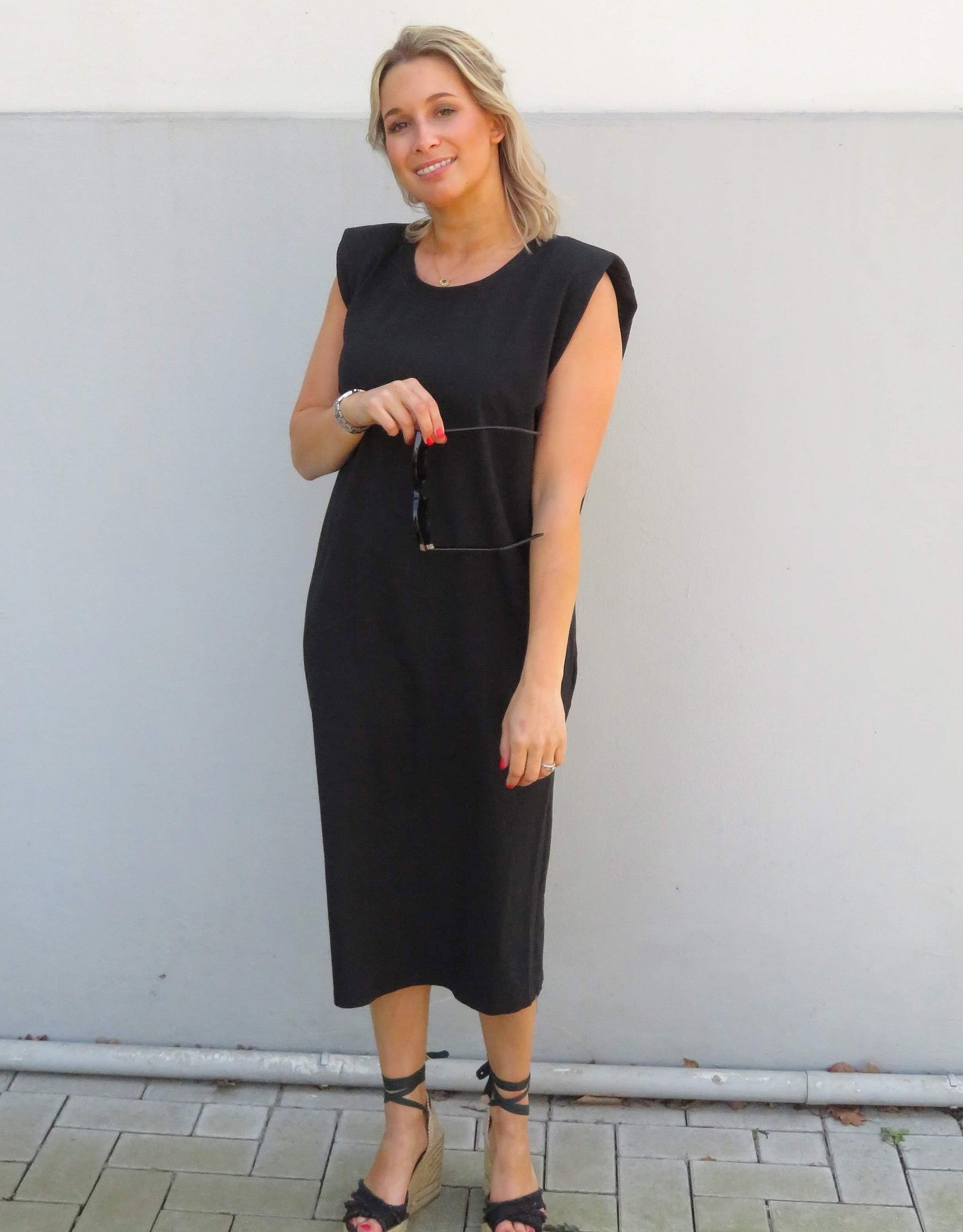 Black jersey dress