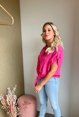 Terra Di Siena Linnen blouse fushia