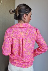 blouse pink flowers