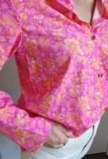 blouse pink flowers