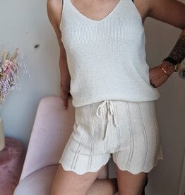 knit short gold/beige