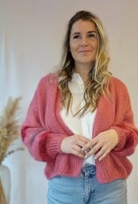 korte cardigan oud roze