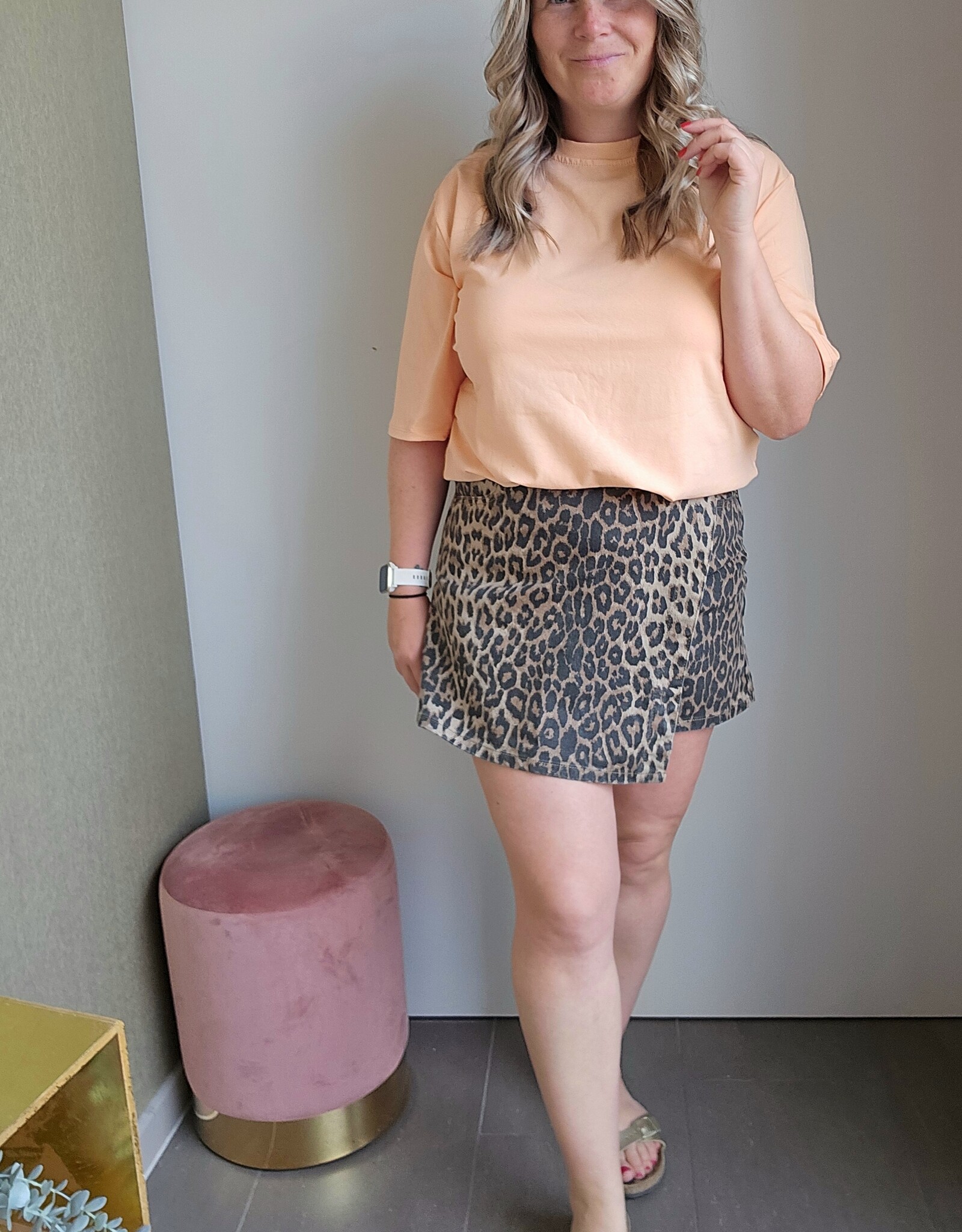 Leopard skort