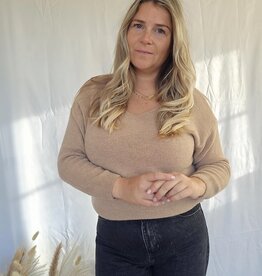 V-Neck - baby alpaca beige