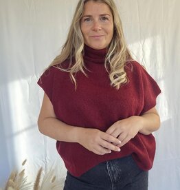 Turtleneck sweater - baby alpaca burgundy