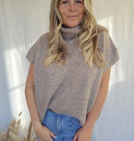 Turtleneck sweater - baby alpaca chocolate