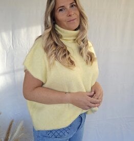 Turtleneck sweater - baby alpaca  yellow