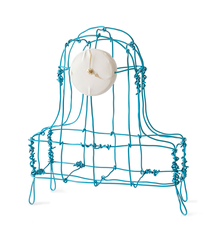 Kiki van Eijk Floating Frames Mantelklok alu/blauw - Kiki van Eijk