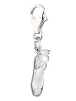 Lily Charmed Silver Pointe ballet shoe with Lobster Clasp