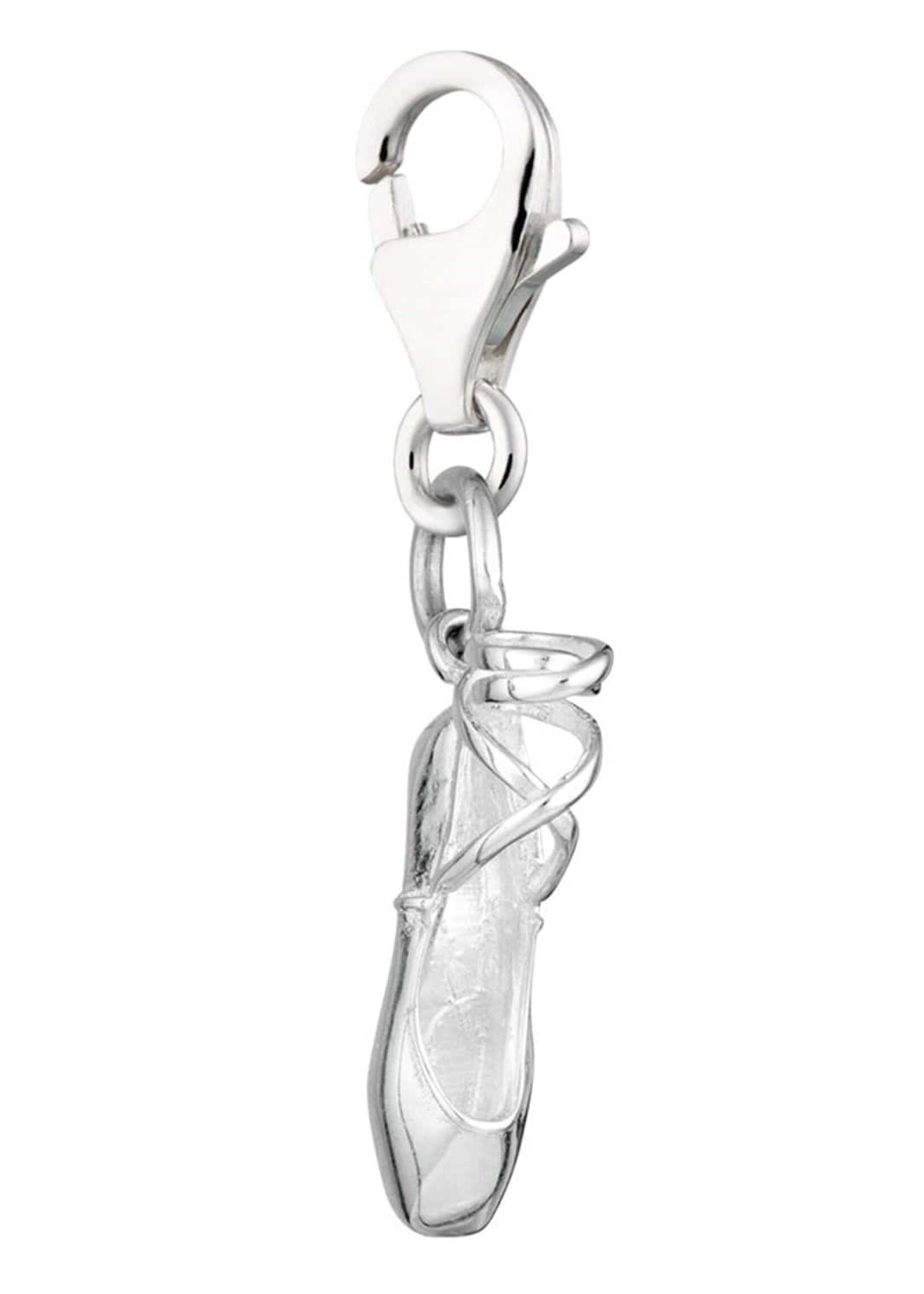 Lily Charmed Silver Pointe ballet shoe with Lobster Clasp