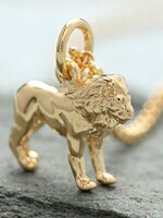 Lily Charmed Gold Plated Lion Necklace